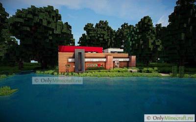 Как построить красивый дом у озера в майнкрафте